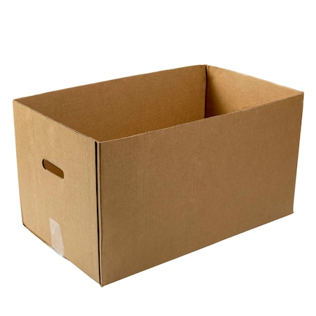 Amercareroyal 0443 Corrugated Carry Out Box With Handle Kraft 22x13x12 1/2, PK25 CHTB221312
